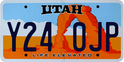 UT license plate Y240JP