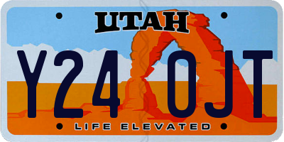 UT license plate Y240JT