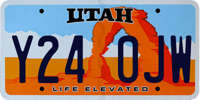UT license plate Y240JW