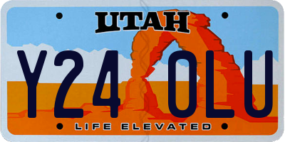 UT license plate Y240LU