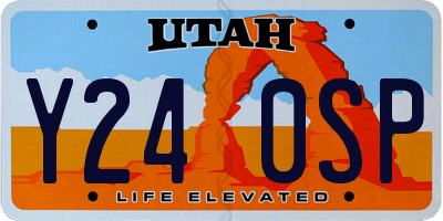 UT license plate Y240SP