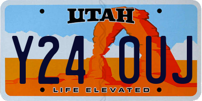 UT license plate Y240UJ