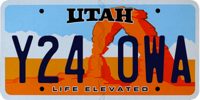 UT license plate Y240WA
