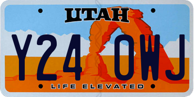 UT license plate Y240WJ