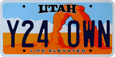 UT license plate Y240WN