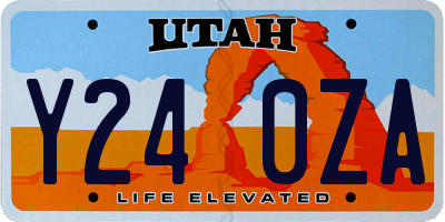 UT license plate Y240ZA