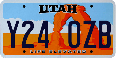 UT license plate Y240ZB