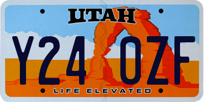UT license plate Y240ZF