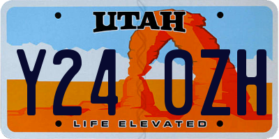 UT license plate Y240ZH