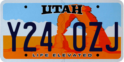 UT license plate Y240ZJ