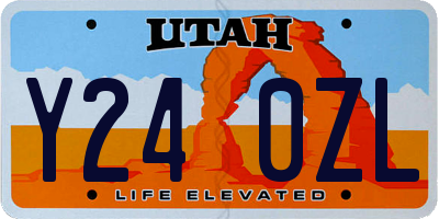 UT license plate Y240ZL