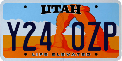 UT license plate Y240ZP