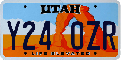 UT license plate Y240ZR