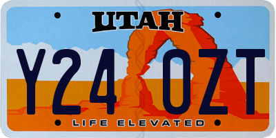 UT license plate Y240ZT