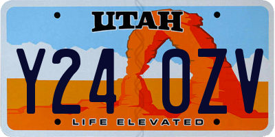 UT license plate Y240ZV