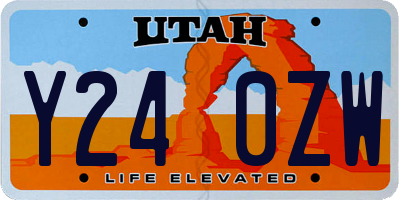 UT license plate Y240ZW