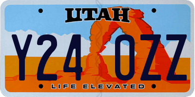 UT license plate Y240ZZ