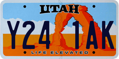 UT license plate Y241AK