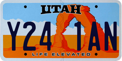 UT license plate Y241AN