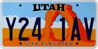 UT license plate Y241AV