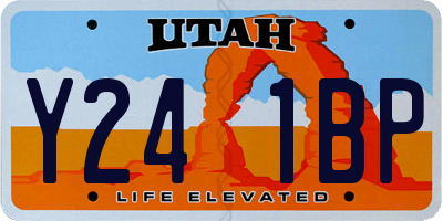 UT license plate Y241BP