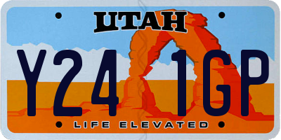 UT license plate Y241GP