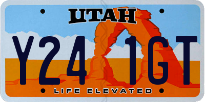 UT license plate Y241GT