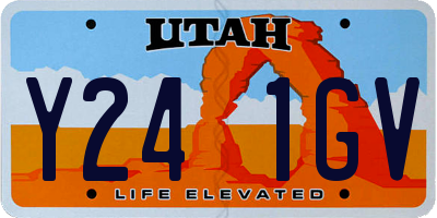 UT license plate Y241GV