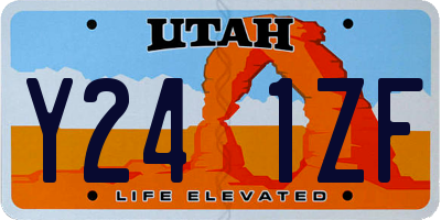 UT license plate Y241ZF