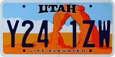 UT license plate Y241ZW