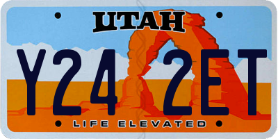 UT license plate Y242ET