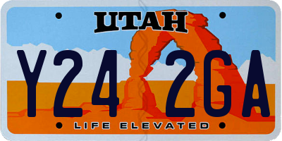UT license plate Y242GA