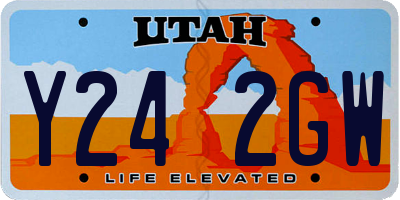 UT license plate Y242GW