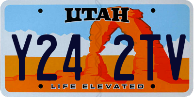UT license plate Y242TV