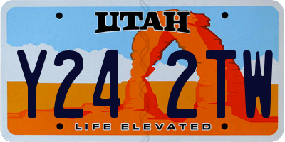UT license plate Y242TW