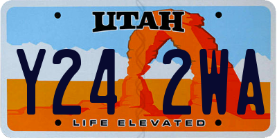UT license plate Y242WA