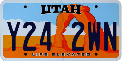 UT license plate Y242WN