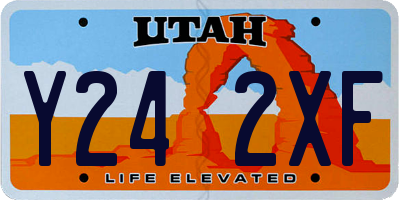 UT license plate Y242XF