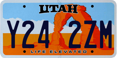 UT license plate Y242ZM