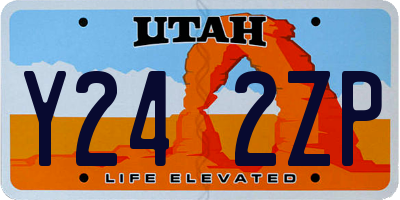 UT license plate Y242ZP