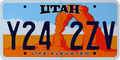 UT license plate Y242ZV