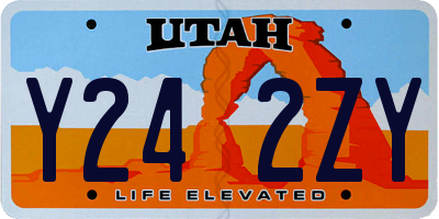 UT license plate Y242ZY