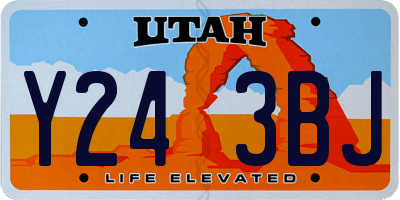 UT license plate Y243BJ