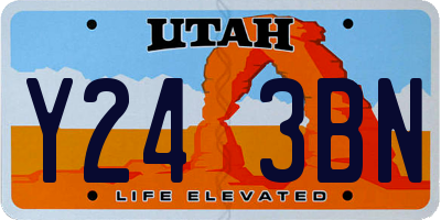UT license plate Y243BN