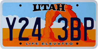 UT license plate Y243BP