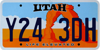 UT license plate Y243DH
