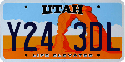 UT license plate Y243DL