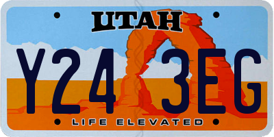 UT license plate Y243EG