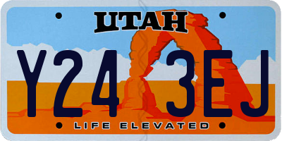 UT license plate Y243EJ
