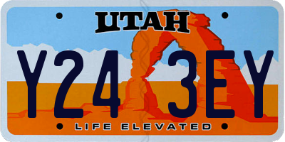 UT license plate Y243EY